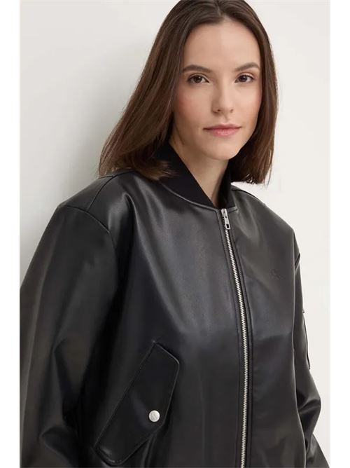 faux leather bomber jkt CALVIN KLEIN JEANS | J20J223546BEH